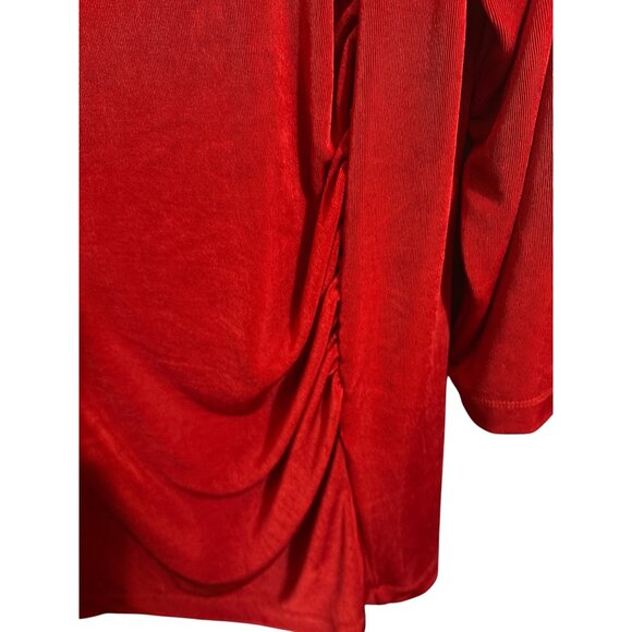 Chicos Travelers Red Drape Top Size XL - Picture 3 of 4